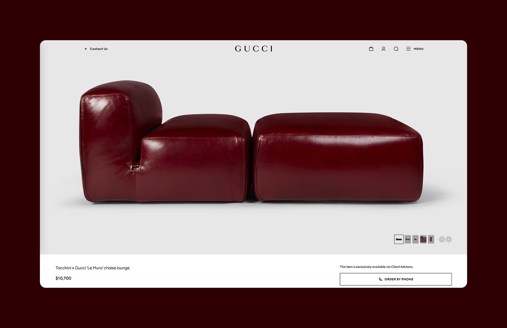 gucci product detail page